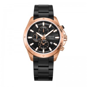 Alexandre Christie AC 6669 Rosegold Black Steel MCBBRBA